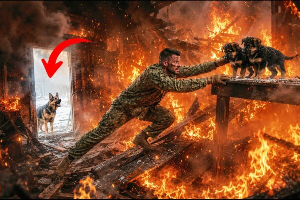 “Where Is He?” the Puppy Seemed to Ask — The Navy SEAL Faced the Burning Workshop. “I’ll Find Him”