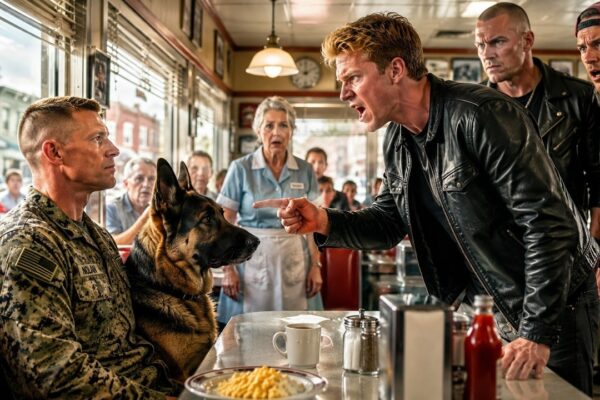 Rich Boys Mocked a Silent Veteran and His German Shepherd at a Diner — Unaware He Was a Navy SEAL 