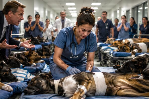 “Who saved the lives of 87 injured service k9?” the hospital director asked. — “The quiet Nurse…”