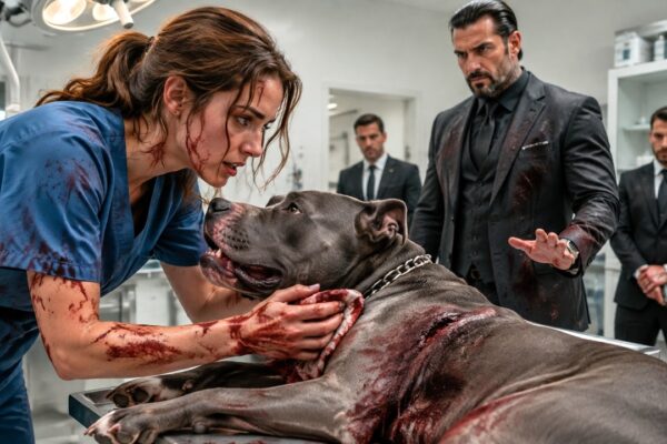 I Saved the Mafia Boss’s Feared Pitbull When Everyone Else Was Too Terrified to Go Near It—But I Never Expected What Happened Next. The massive dog had a reputation that made even armed guards keep their distance, yet somehow it trusted me from the moment I knelt beside it. I thought saving the animal would be the end of the story. Instead, the Mafia Boss summoned me to his private office that same night, stared at me with an expression I couldn’t read, and said two words that changed everything: “You’re mine.” I froze, realizing I had stepped into a world I might never escape.