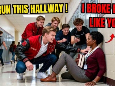 5 Bullies Cornered Their Quiet New Teacher — Unaware She Trained Their Coach’s Son at Parris Island