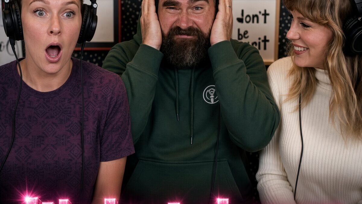 The hilarious moment Kylie Kelce officially gives up on stopping Travis & Jason Kelce
