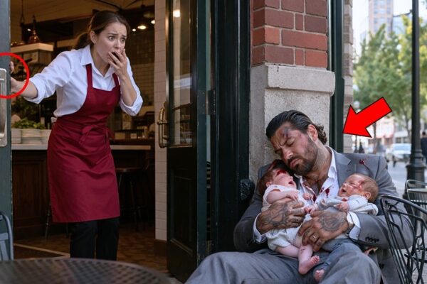 The Waitress Found a Mysterious Man Collapsed Outside the Restaurant, Injured and Holding His Two Young Twins Close — She Had No Idea the Stranger She Saved Was the Most Feared Mafia Boss in the City. With no one else willing to help, she risked everything to protect him and the children, unaware that her simple act of kindness would change her life forever. When his true identity was finally revealed, everyone who had ignored him realized they had underestimated the one woman who showed compassion when the world turned away.