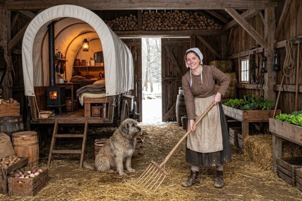 They called her barn shelter foolish when she spent weeks sealing cracks, stacking hay against the walls, and building a tiny insulated sleeping space for her daughters inside the old wooden barn. Neighbors warned that no amount of homemade work could protect them from the brutal winter ahead. Then the temperature plunged to -40°, freezing pipes, livestock troughs, and entire homes across the valley. While other families struggled through the night, her daughters slept warm beneath thick blankets without waking once. By morning, the same people who had mocked her shelter were standing outside the barn, asking exactly how she had built it.