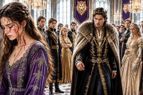 Everyone at the Mating Ball Pretended the Scarred Omega Didn’t Exist—Noble wolves turned away, powerful Alphas mocked her torn gown, and even the servants whispered that no mate would ever choose someone marked by such a painful past. She stood alone beneath the glittering chandeliers, ready to leave before the final bond was announced, when the entire hall suddenly went silent. The Alpha King rose from his throne, walked past every elegant woman waiting for his attention, and stopped directly in front of her. Then, without saying a word, he slowly removed his crown—and what he did next changed the fate of the entire kingdom.