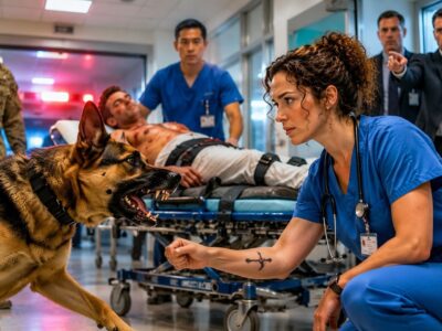 The K9 Blocked Every Doctor—Until the Night Nurse’s Scar Revealed a Secret No One Expected