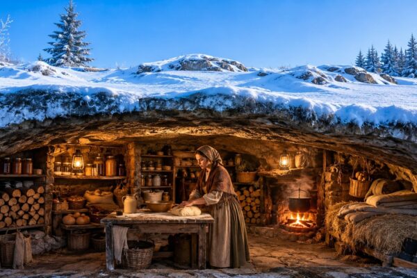 Cast Out Before Winter with Nowhere Left to Go, She Spent Her Last Savings Filling a Hidden Cave With Firewood, Food, Water, Blankets, and Supplies—The Town Mocked Her for Preparing for a Disaster They Were Certain Would Never Come, but she ignored them and kept working as the temperature dropped lower each week. Then January arrived with a brutal storm that buried roads, froze wells, and cut isolated homes off from help. One by one, the people who had laughed at her disappeared from the valley—until she emerged from her secret shelter and realized she might be the only one left.