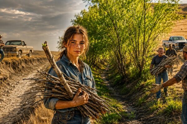 At 18, She Planted Hundreds of “Useless” Willow Sticks Along a Dead Creek Everyone Said Was Beyond Saving — Farmers Laughed, Neighbors Called Her Naive, and Even Experienced Landowners Told Her the Dry Channel Would Never Hold Water Again. But She Kept Planting, Season After Season, Letting the Willow Roots Grip the Banks while everyone else forgot about the creek. Then, Three Summers Later, Farmers Began Arriving From Miles Away to See What Had Happened. The Dusty Channel Was Green Again, Moisture Had Returned, and the Land Around It Was Changing — Suddenly, Everyone Wanted to Know What the 18-Year-Old Had Understood Before They Did.