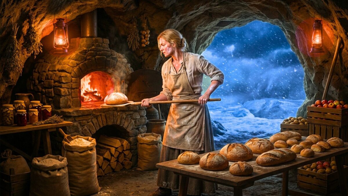Humiliated, Homeless, and Left With Nothing but an Abandoned Cave for Shelter, She Refused to Give Up—Using a Rusted Oven, a Few Bags of Flour, and the Last Coins in Her Pocket, She Slowly Turned the Cold Underground Space Into a Tiny Bakery While the Town Mocked Her Desperate Idea; But When a Relentless Winter Storm Cut Off Supply Roads and Food Began Disappearing from Every Store, the Same People Who Had Laughed at Her Came Searching for help—and discovered that the woman they had cast aside had built the one bakery capable of keeping the entire town fed.