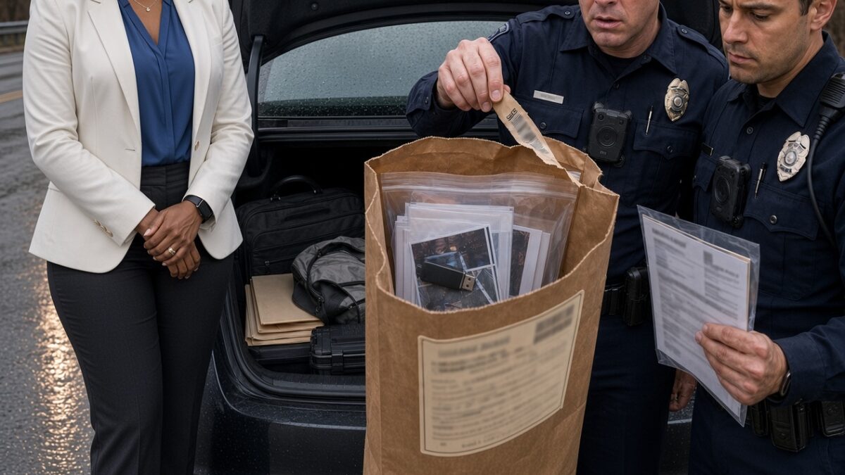 “That Packet Is Sealed Evidence,” the Black Woman Warned the Officer as He Reached for It—But He Broke the Seal Anyway, Laughing Off Her Warning, Unaware the Contents Could Expose a Secret Inside His Own Department