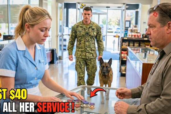 Hot Waitress Was Selling Her Military Medals for Groceries — Until a Navy SEAL and His K9… 