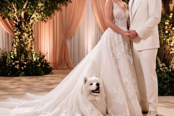 TAYLOR SWIFT & TRAVIS KELCE CELEBRATE 2-MONTH ANNIVERSARY WITH SHOCKING WEDDING PHOTOS!Did their secret Samoyed pup Wendy completely blend into Taylor’s gown and crash the altar on New Heights?