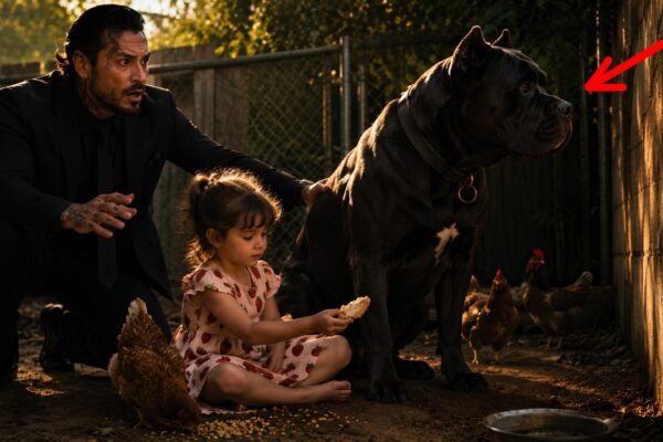 The Mafia Boss Caught His Maid’s Toddler Secretly Feeding His Most Feared Guard Dog Every Night—But Instead of Growling, the Massive Dog Gently Followed the Little One Through the Mansion, Then Suddenly Raced Toward a Locked Room No One Had Entered for Years. When the Mafia Boss Followed and Forced the Door Open, He Discovered Something Hidden Inside That His Maid Had Desperately Tried to Keep Secret—And the Truth Behind Why His Dog Had Been Protecting Her Child Left the Entire Household Speechless and Changed the Way He Treated Them Forever.