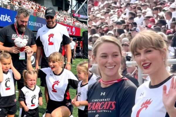  TAYLOR SWIFT GOES FULL “AUNT MODE” WITH JASON KELCE’S DAUGHTERS ON THE TURF!