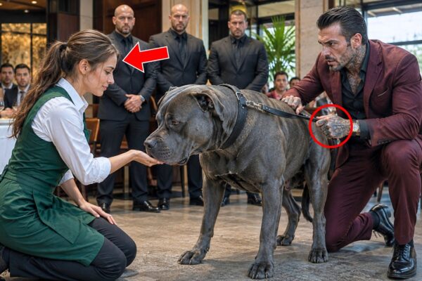 The Mafia Boss’s Pitbull Lost Control in a Packed Restaurant — Then the Waitress Slowly Held Out Her Hand