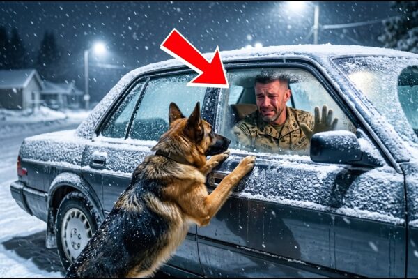 A Marine Heard Crying From a Locked Car in a Snowstorm — His K9 Was Already at the Door