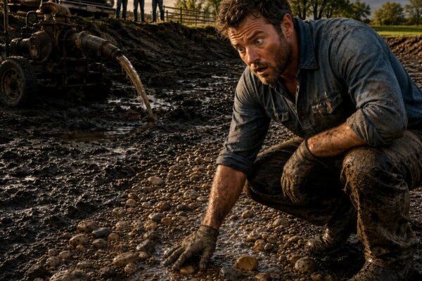 He Drained the Old Farm Pond After Years of Ignoring It, Expecting Nothing but Mud and Rotten Debris—But Beneath the Thick Silt, He Found Something That Revealed a Forgotten Chapter of the Property’s Past
