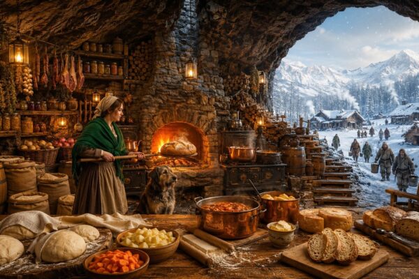 They Gave Her Nothing But an Empty Cave on the Edge of the Settlement — No House, No Comfort, and No One Believed She Could Survive Alone. While the others laughed at what they thought was a hopeless situation, she saw an opportunity hidden inside the cold stone walls. With determination and creativity, she transformed the forgotten cave into a warm kitchen filled with food, hope, and purpose. Soon, the same people who doubted her were standing at her door, discovering that the woman they underestimated had created the one place keeping the entire settlement alive.