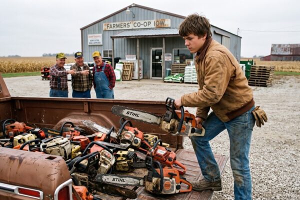 Everyone Laughed When the Boy Asked for Their Dead Chainsaws — Until They Saw His Backyard Sawmill 