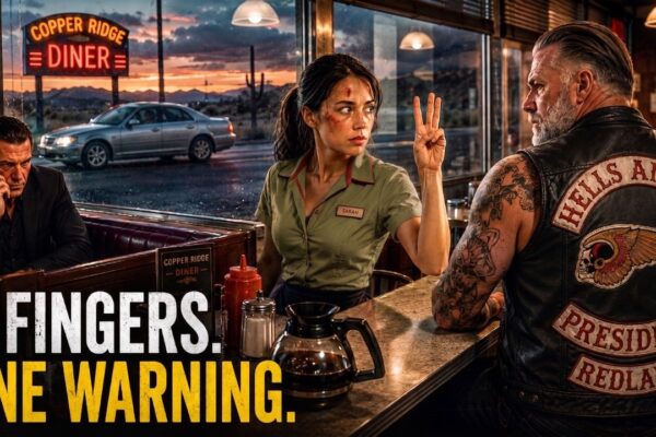 Single Mom Uses Secret Sign to Alert Hells Angels Boss — One Promise Changes Everything 