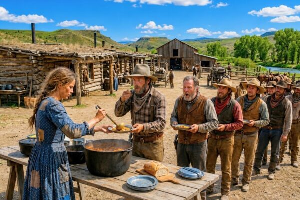 They Laughed When the Ragged Woman Offered to Cook — Then She Took the Ladle and Faced the Whole Ranch