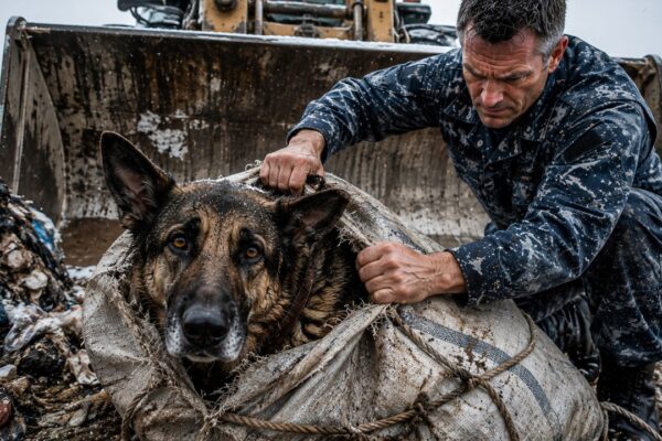 Retired SEAL Loader Driver Suddenly Found a Dog Buried in Trash —A Secret That Changed Everything