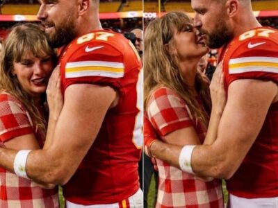 TAYLOR SWIFT BREAKS PROTOCOL TO EMBRACE TRAVIS KELCE ON THE FIELD AFTER CHIEFS-BRONCOS SHOWDOWN! Did the newlyweds’ sweet post-game celebration steal the entire stadium’s spotlight? Read the full romantic story now!