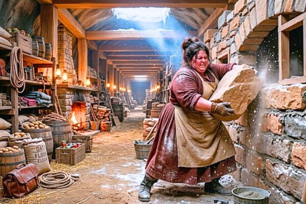 Neighbors Laughed at the Fat Widow Who Built a Strange Stone Hut Away From Town — They Called It Unusual, Impossible, and a Waste of Time. While others built ordinary homes, she spent months carefully shaping every wall, hiding a secret design that nobody understood. Then the worst blizzard in years arrived, covering the settlement in ice and freezing winds. As people struggled to find safety, her small stone hut remained standing strong. The same neighbors who mocked her were forced to discover that the woman they underestimated had prepared for the storm better than anyone.