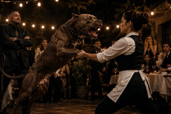 He Unleashed His Pitbull on the Waitress… But Her Reaction Stunned the Mafia Boss! 