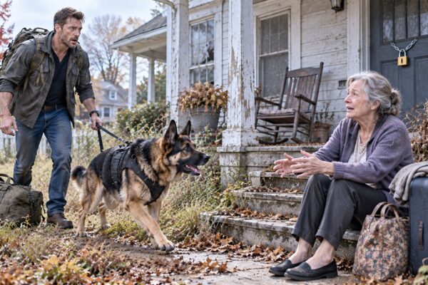 Navy SEAL Returns Home to Find His Mother Alone Outside Her House — Then His K9 Notices Something