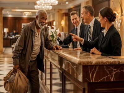 Black Homeless Man with a Sack Enters Hotel Claiming Ownership—They Laughed Until They Regretted It!