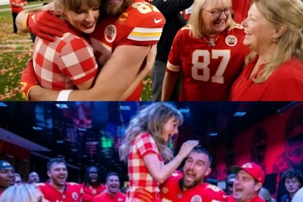  TAYLOR SWIFT AND BOTH FAMILIES RUSH ARROWHEAD FIELD FOR TRAVIS KELCE AFTER CHIEFS’ 31-10 WIN!  What incredibly sweet gesture did Andrea, Scott, Donna, and Ed do when they met him on the turf that has fans emotional and talking nonstop?