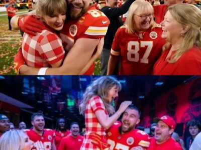 TAYLOR SWIFT AND BOTH FAMILIES RUSH ARROWHEAD FIELD FOR TRAVIS KELCE AFTER CHIEFS’ 31-10 WIN!  What incredibly sweet gesture did Andrea, Scott, Donna, and Ed do when they met him on the turf that has fans emotional and talking nonstop?
