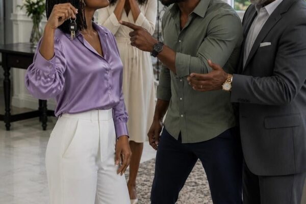 My father-in-law came to see the house my parents bought for me, but when my husband started giving rooms to his family and demanded the keys, one sentence made his dad go pale…