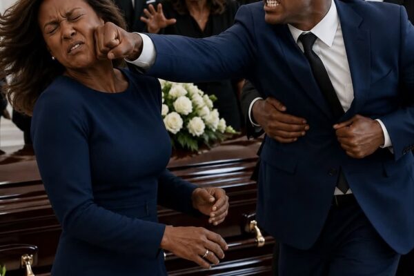 My Brother Punched Me at Dads Funeral Because I Refused to Hand Him the Safe Key. Blood Covered My Black Dress While Relatives Dragged Him Away. “She’s Stealing My Inheritance!” He Screamed. I Opened the Safe in Front of Everyone. Inside Was No Money—Only Documents Proving He Had Emptied Dad’s Accounts Months Earlier