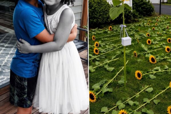 Every year, my son planted sunflowers for his twin sister who d\*ed — on the sixth anniversary of her passing, we found every flower cut down except one, with a small white box tied to it.