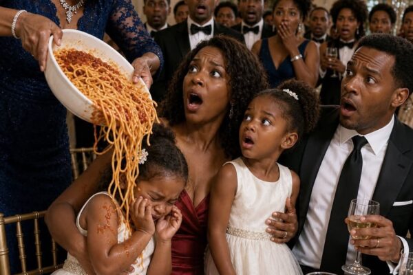In front of the entire family, my mother-in-law snatched the food away from my daughters and said, “The head table is for women who give this family sons.”