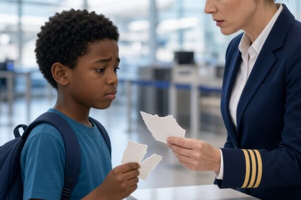 Flight Attendant Rips Up Black Boy’s Ticket, Unaware His Father Owns the Entire Airline
