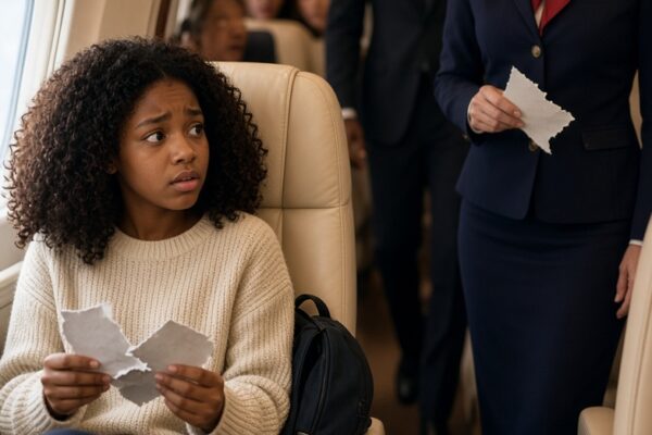 Flight Attendant Rips Up Black Girl’s Ticket — Freezes When Her CEO Father Walks In 
