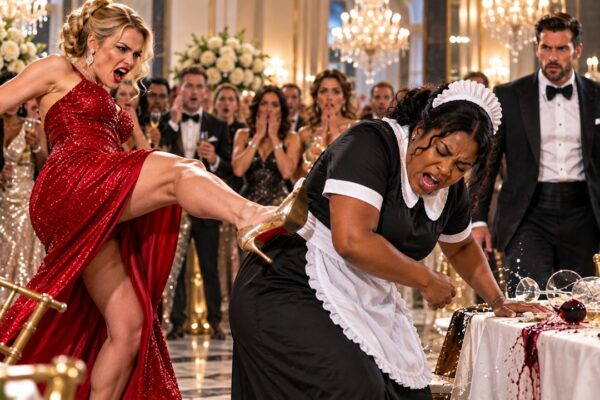 Billionaire’s Fiancée Kicked the Maid in Front of Guests—She Hit Back Before Anyone Could Stop Her