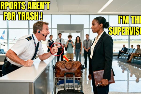 Gate Agent Dumps Black Woman’s Bag on the Floor — Then a Badge Falls Out and His Face Goes White 
