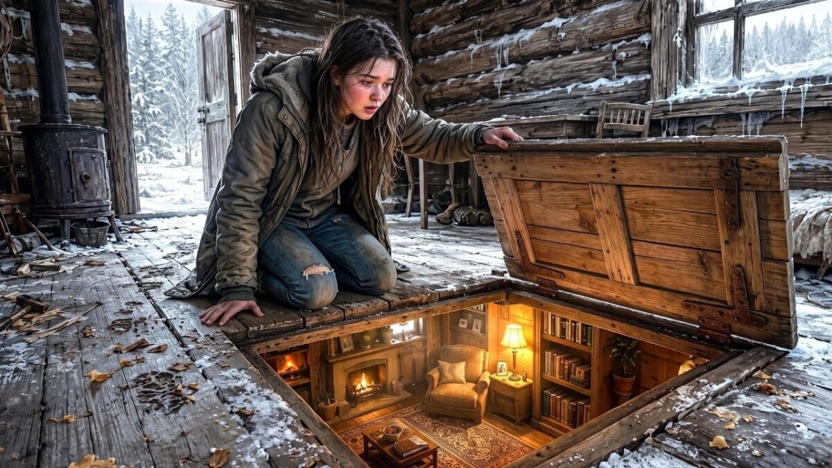Her Parents Left Her in a Freezing Cabin and Took Everything—Then She Opened a Hatch Beneath floor