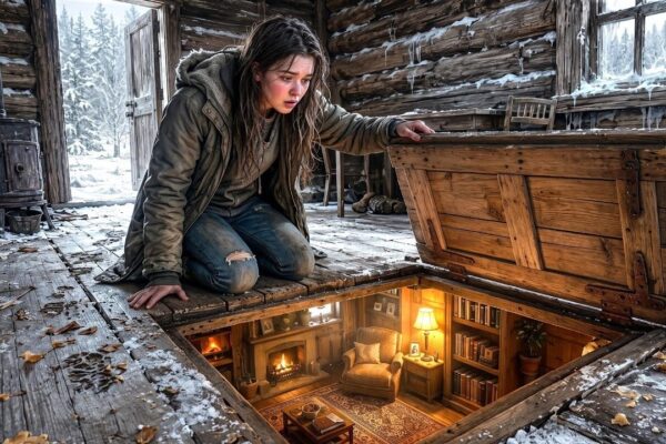 Her Parents Left Her in a Freezing Cabin and Took Everything—Then She Opened a Hatch Beneath floor