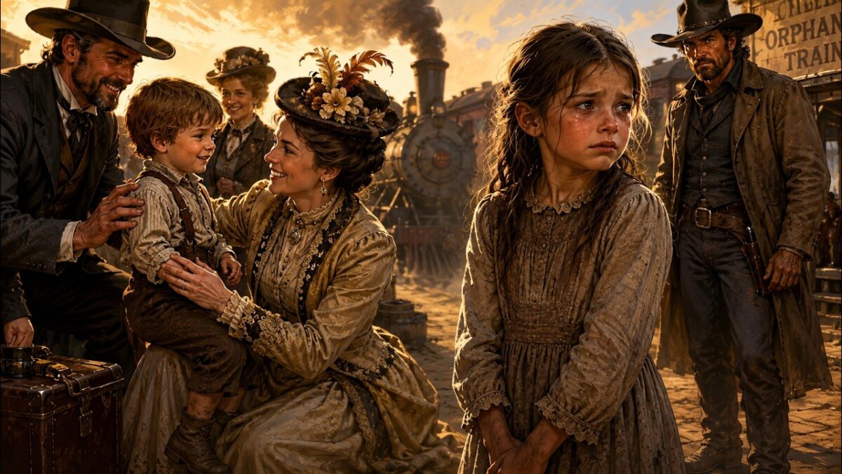 Everyone Came for the Little Boy—Until One Cowboy Chose the Girl Nobody Wanted” 