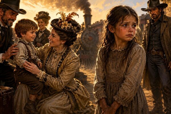 Everyone Came for the Little Boy—Until One Cowboy Chose the Girl Nobody Wanted” 
