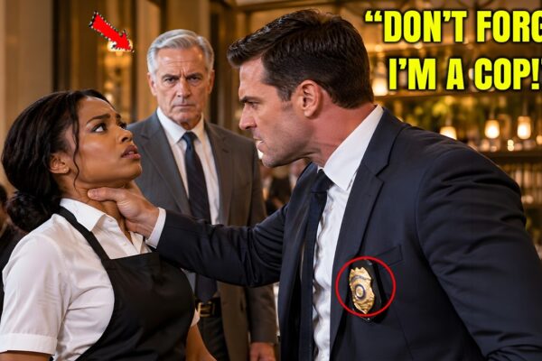 “Don’t Forget I’m a Cop” He Choked the Black Waitress – Then the Man Behind Him Stood Up