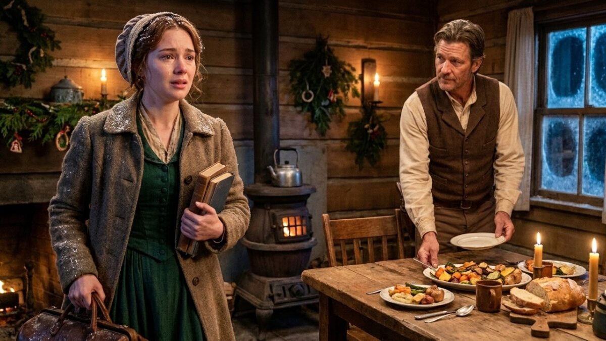 The New Teacher Had Nowhere to Spend Christmas. A Widowed Cowboy Set One Extra Plate
