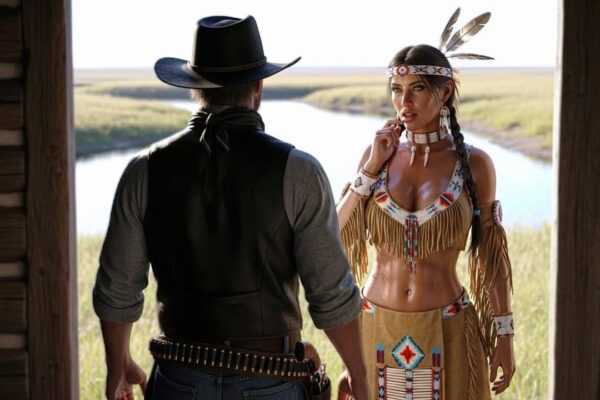 “Did you kiss me while I slept?” asked the Apache woman — The cowboy smiled: “I’ll come tonight.”