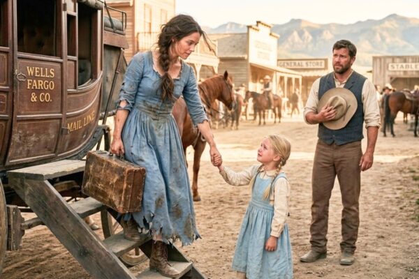 Mail-Order Bride Arrived in Rags—Then the Rancher’s Little Girl Whispered, “Please Be Our Mama” 