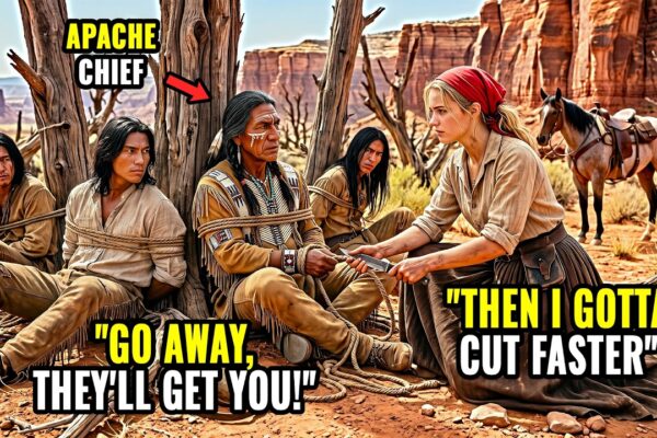 “Hold Still, I Can Help…” Widow’s Daughter Told Four Tied Apaches—Then 300 Warriors Rode to Find Her